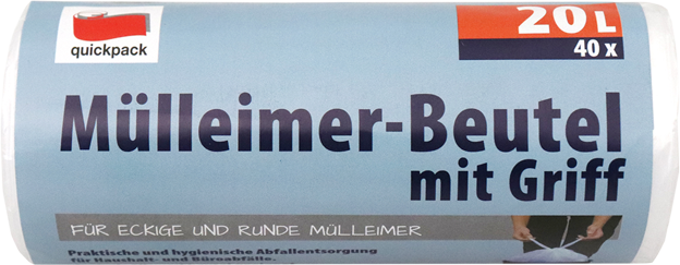 QuickPack Müllbeutel mit Tragegriff 20 Liter
