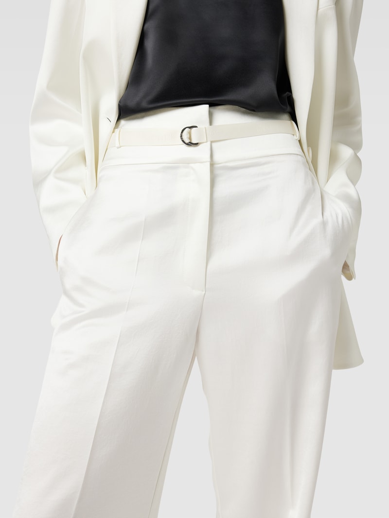 Hose mit Bundfalte Modell 'Himia' in offwhite