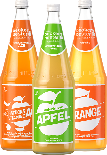 beckers bester Mix - Naturtrüber Apfelsaft, Orangensaft, ACE Nektar