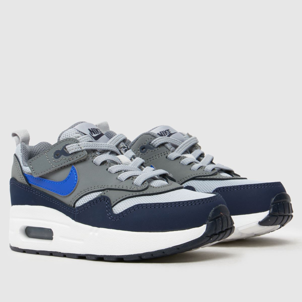 Šedé multifunkční tenisky Nike Air Max 1 Easyon pro chlapce a juniory