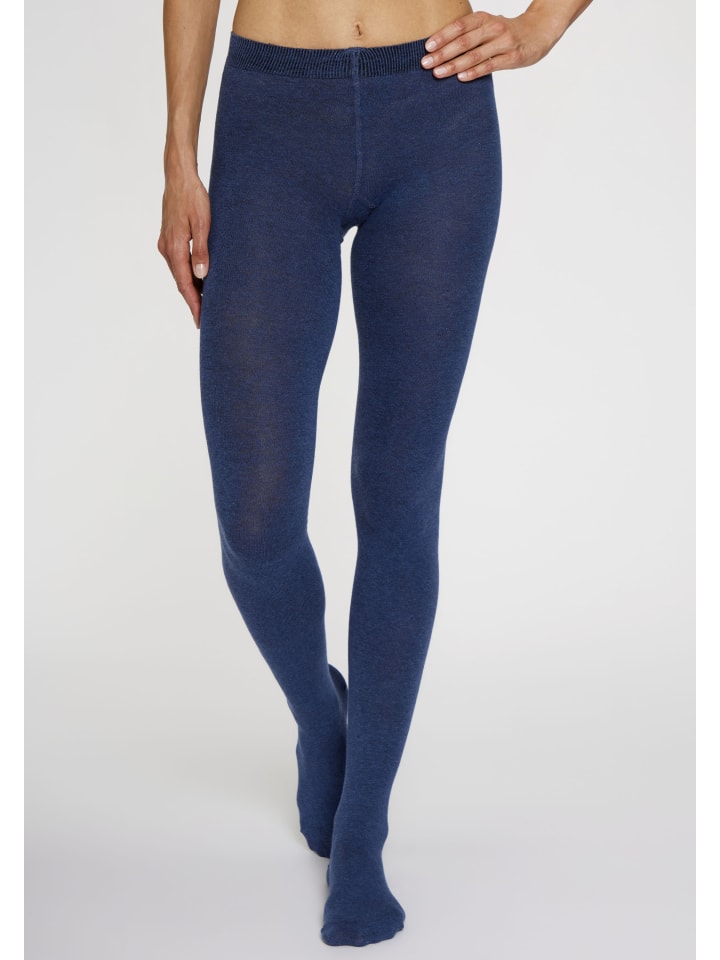 LAVANA basic Strickstrumpfhose in jeans meliert günstig kaufen