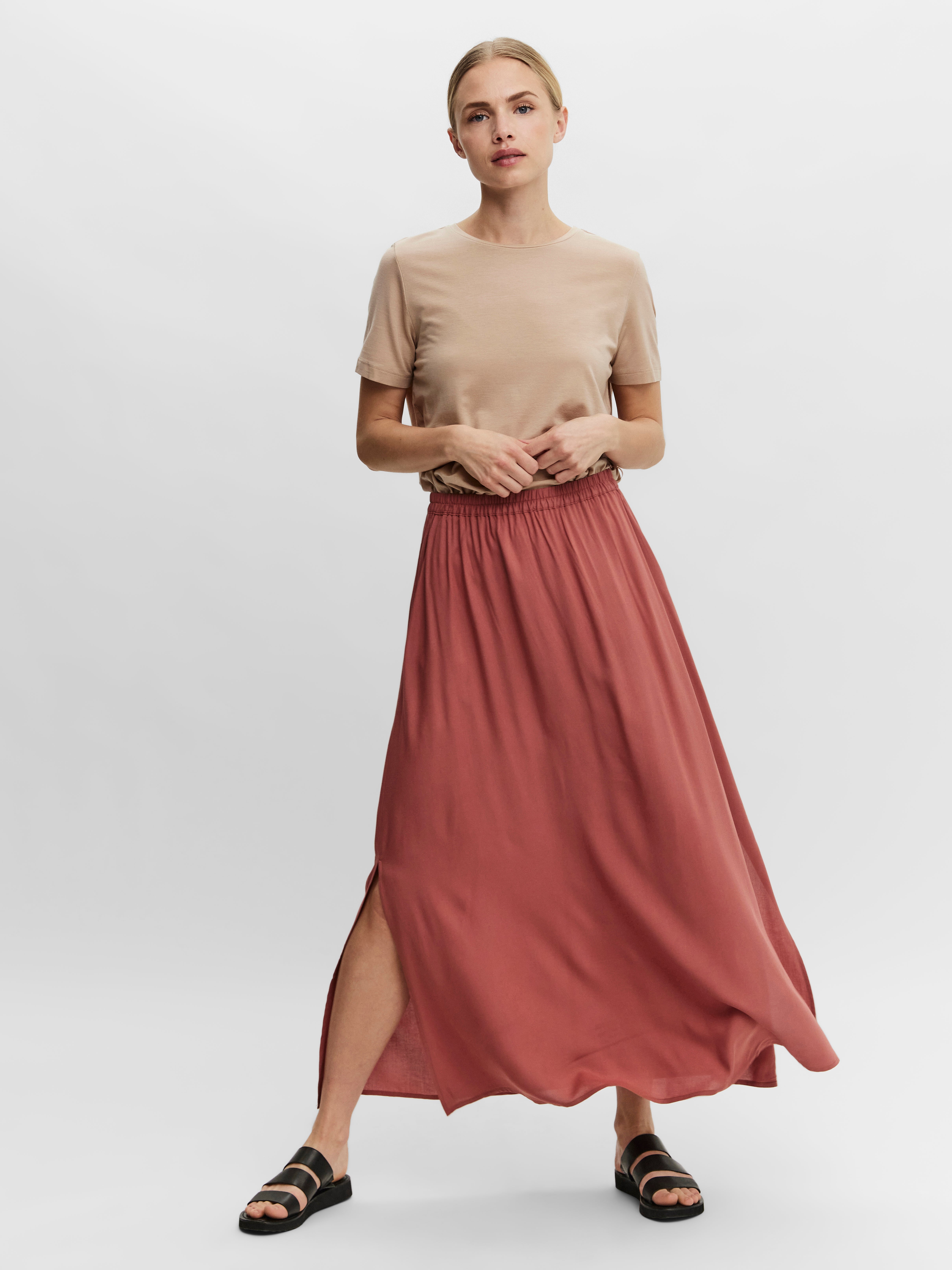 VMEASY Hohe Taille Langer Rock