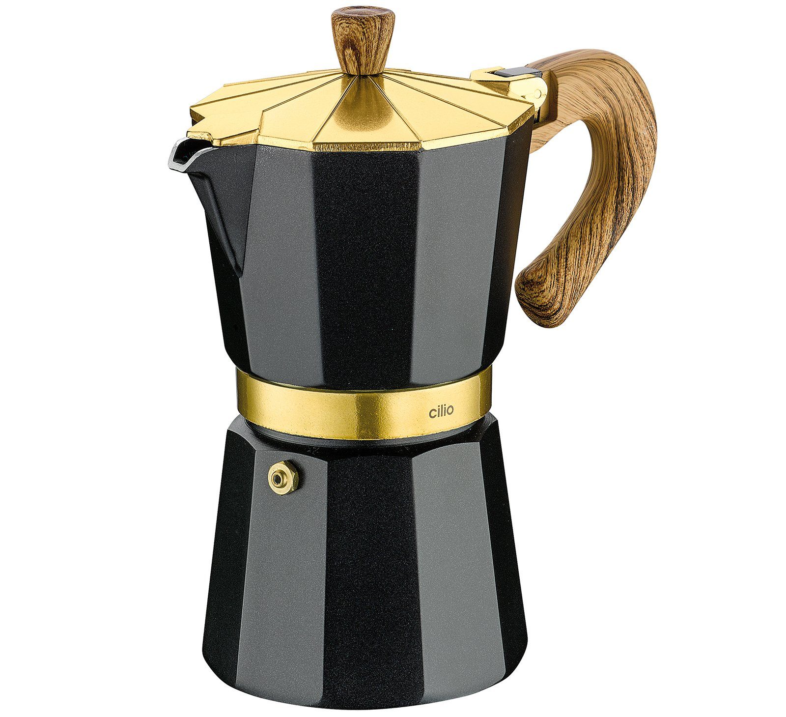 Cilio Espressokocher Espressokocher 6 Tassen CLASSICO ORO