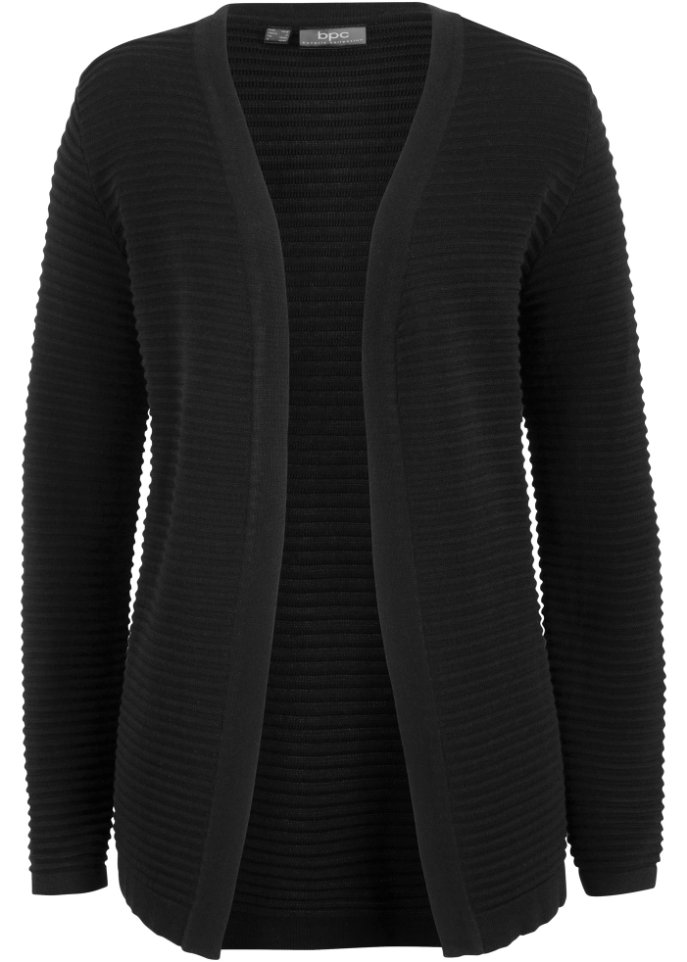 Gerippte Strickjacke