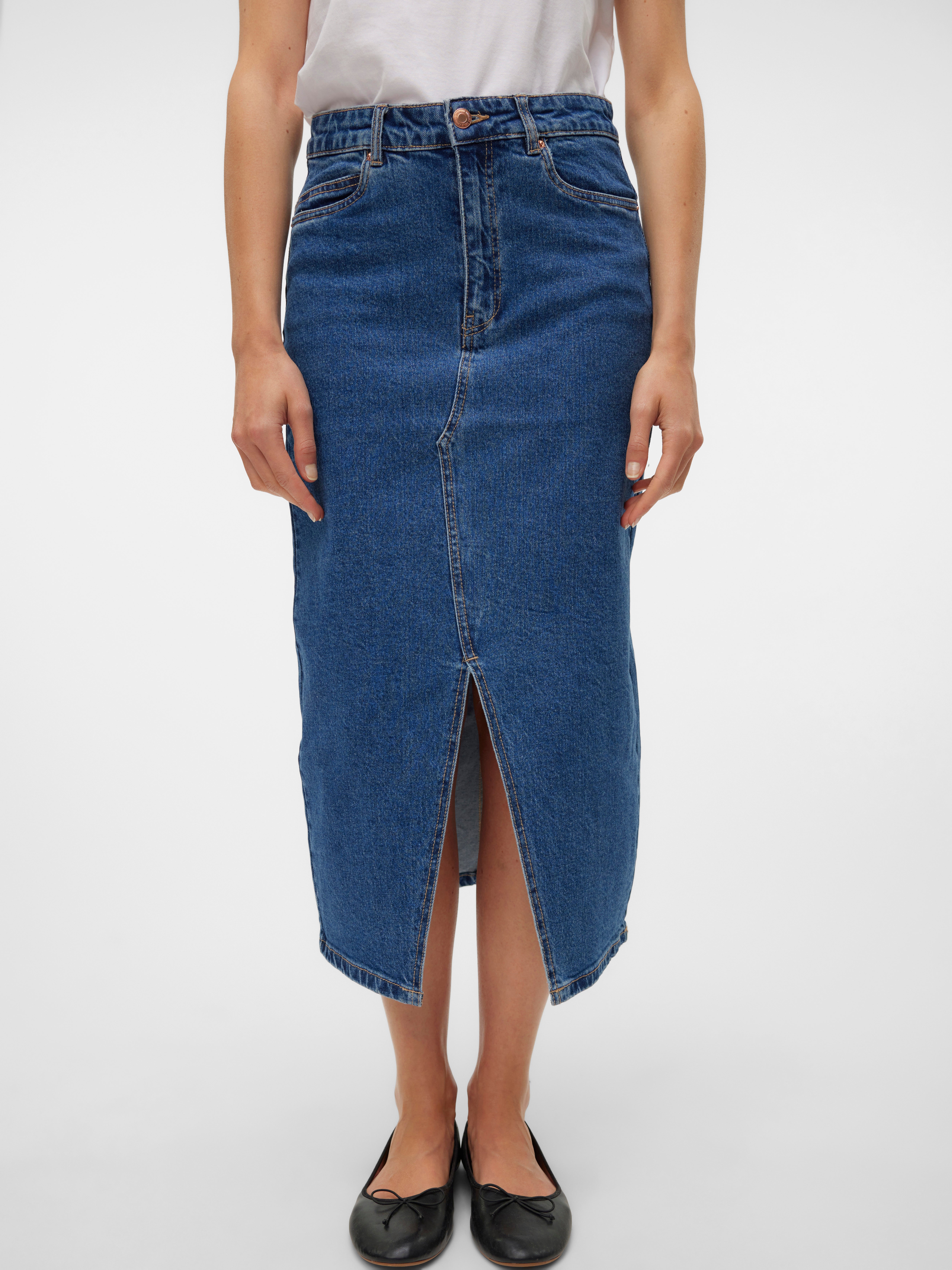 VMVERI Hohe Taille Langer Rock