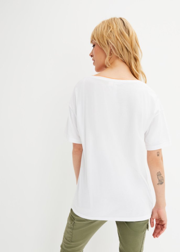 Shirt mit Kontrastfacing
