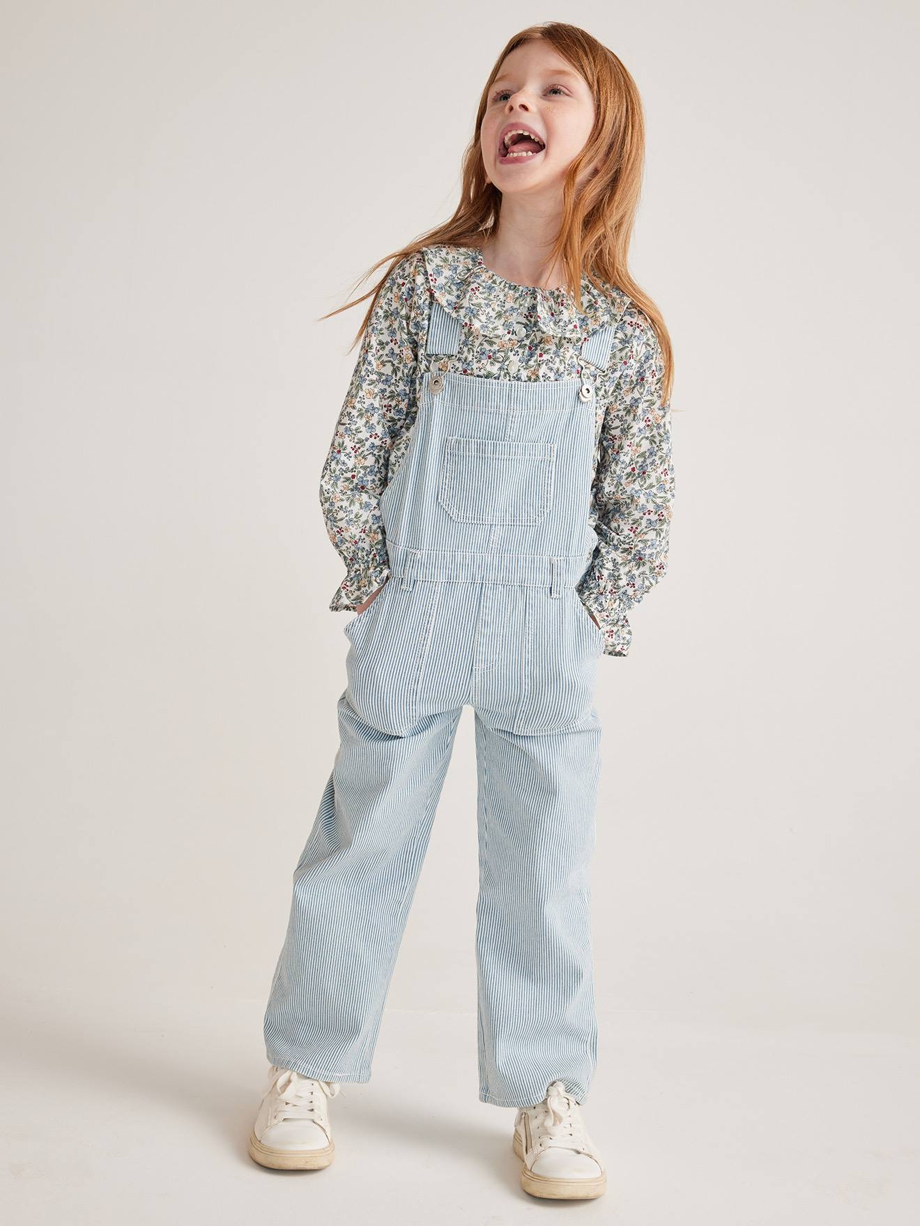Blouse imprimée fleurs fille blush
