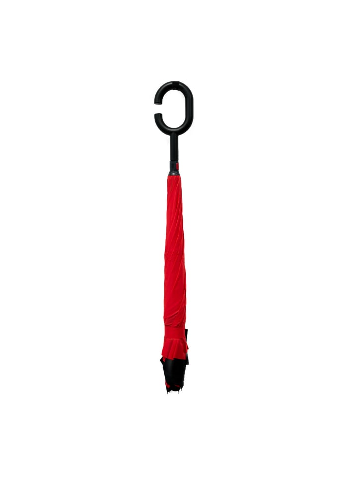 COFI 1453 Stockschirm mit Motiven Pongee mit c-förmigen Plastikgriff in Rot günstig kaufen 108