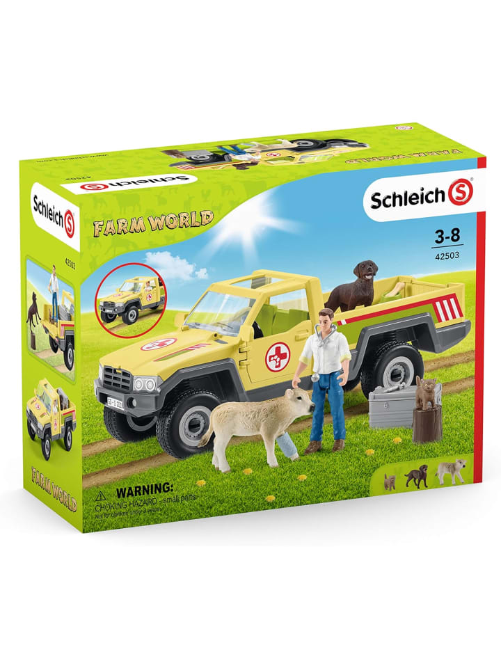 Schleich 42503 - Tierfiguren Farm World - Tierarztbesuch auf dem Bauernhof in bunt günstig kaufen onesize