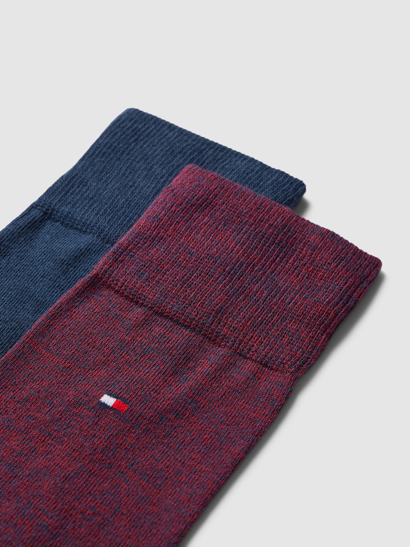 Socken mit Label-Details im 2er-Pack in bordeaux rot