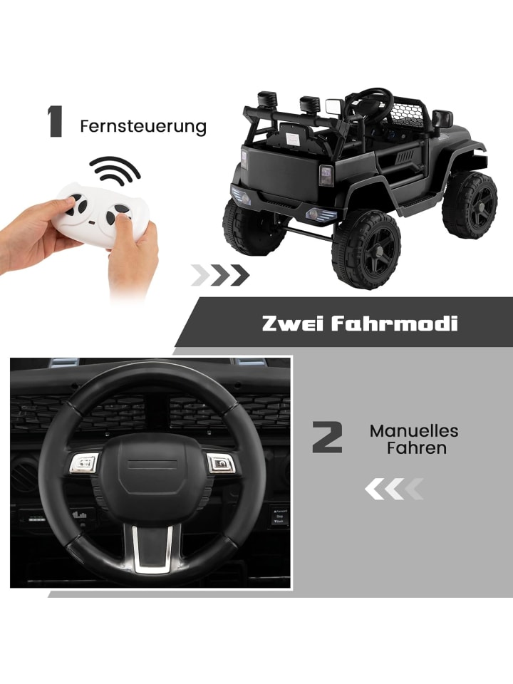 COSTWAY 12V Elektroauto 3-7 Jahren in Schwarz günstig kaufen onesize