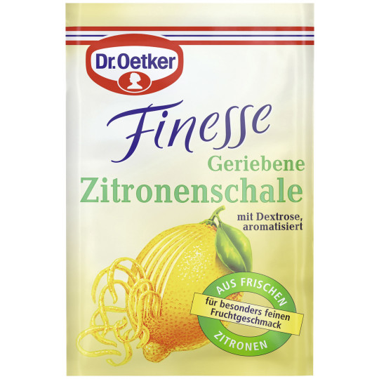 Dr.Oetker Finesse Geriebene Zitronenschale 3ST 18G