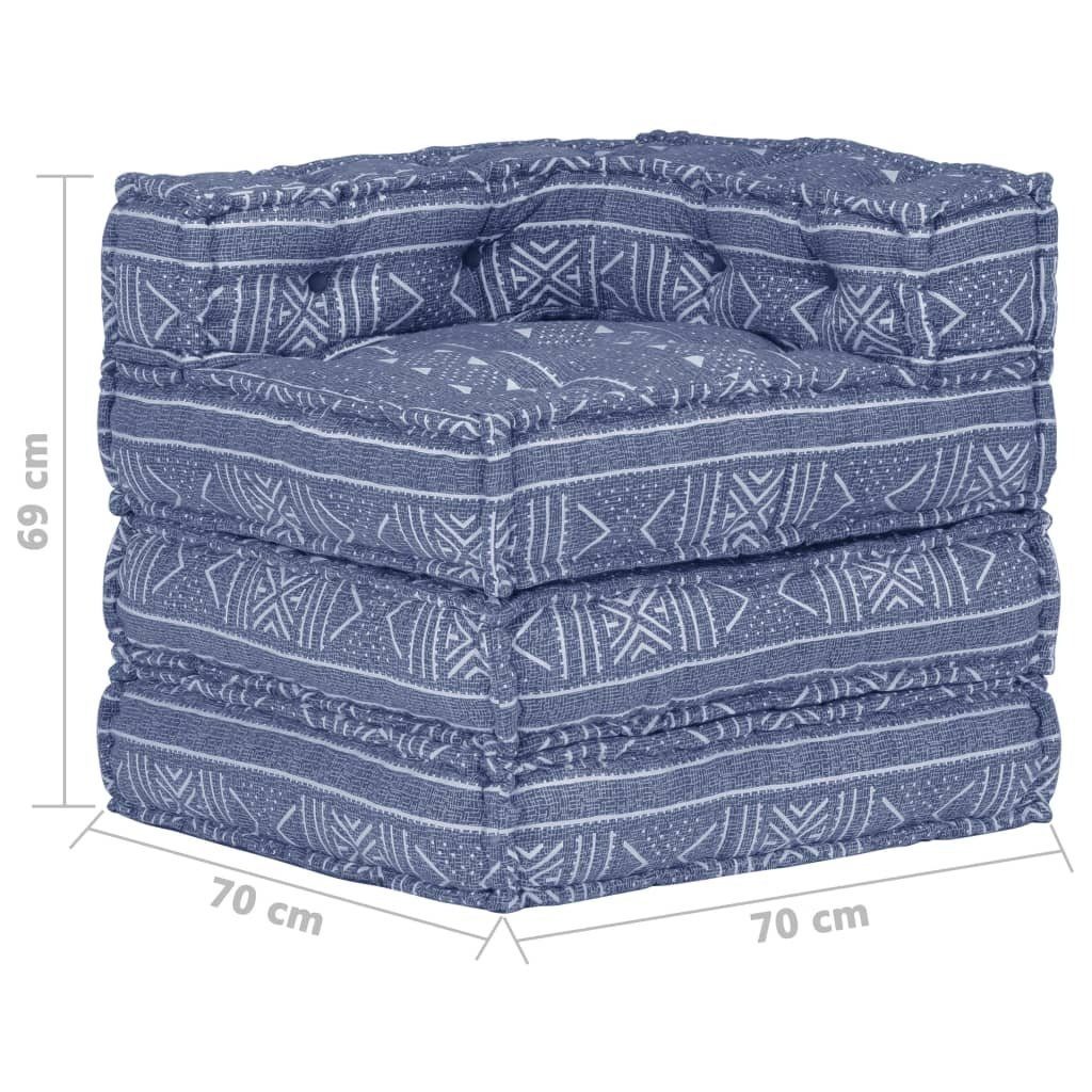 Klappmatratze 297477, möbelando, 69 cm hoch, (LxBxH: 70x70x69 cm), aus Baumwolle in Indigo