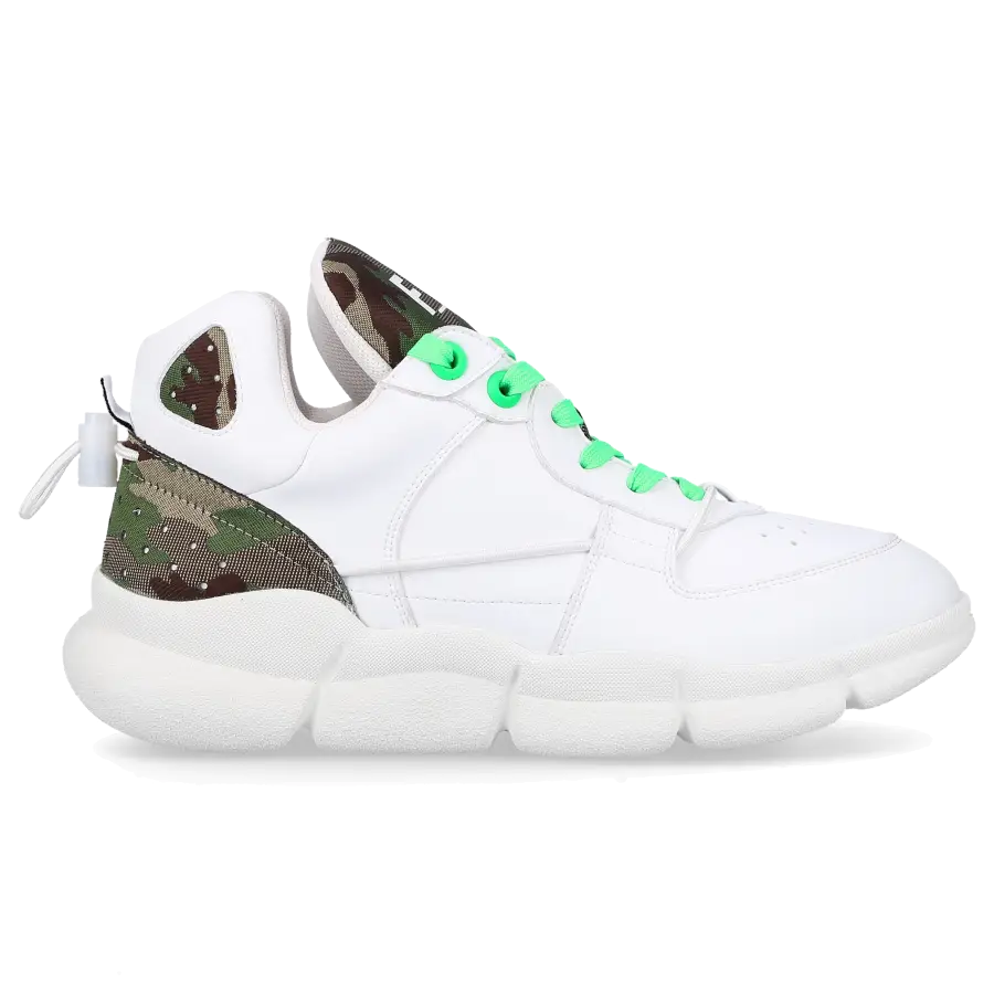F_WD - Sneaker low FWS34 Econappa Logo olive weiß - weiß