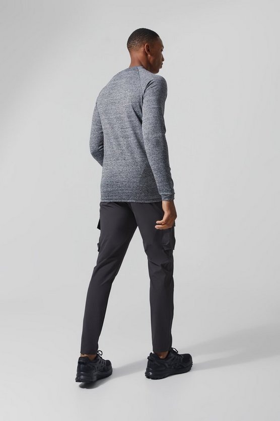 Man Active Muscle-Fit Space Dye Oberteil
