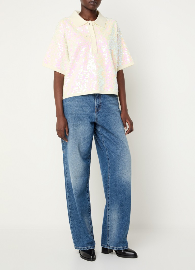 Polo Essential Antwerp Glitz in maglia fine con paillettes
