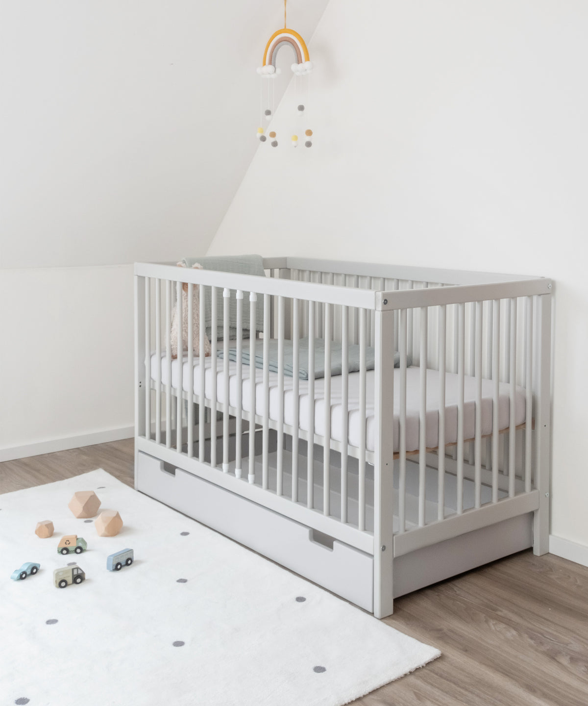 Babybett Pur Hellgrau