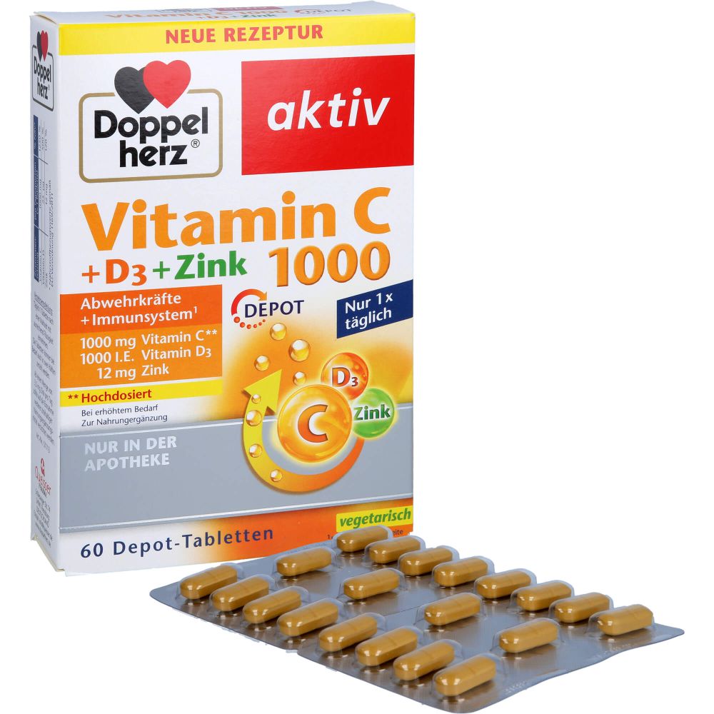Vitamin C 1000+D3+Zink Depot Tabletten