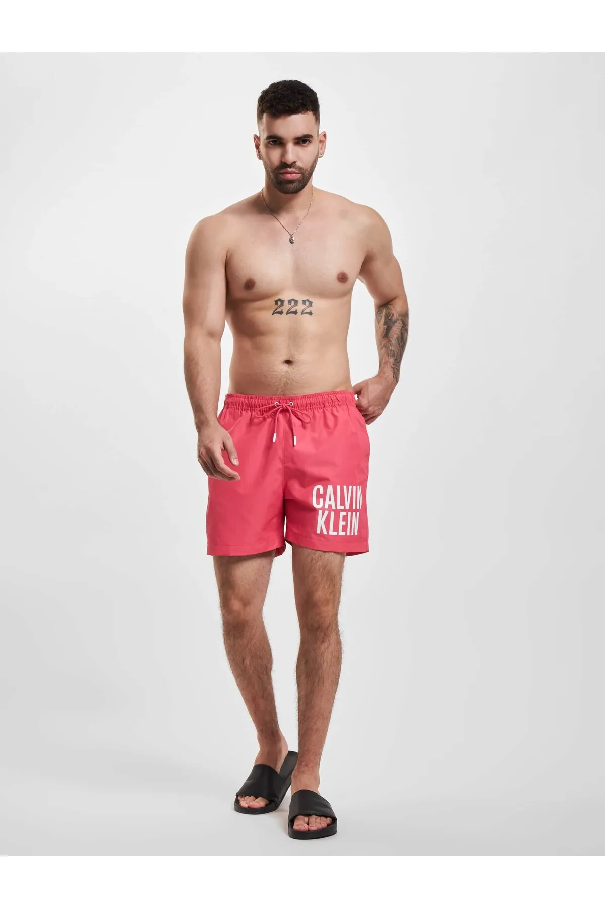 Calvin Klein  Badeshorts - Rosa - Unifarben