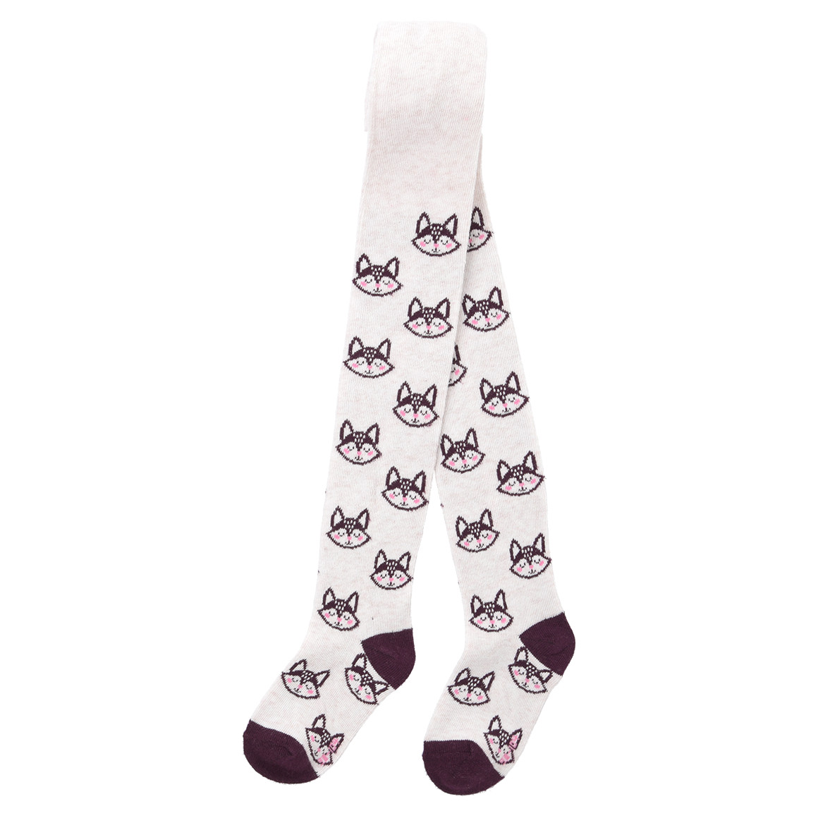 2 Mädchen Strumpfhosen mit Fuchs-Motiven