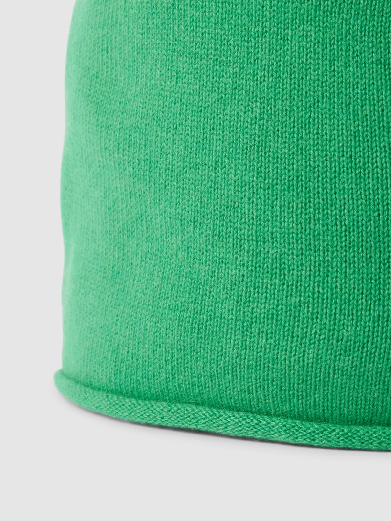 Strickmütze aus Kaschmir in grün
