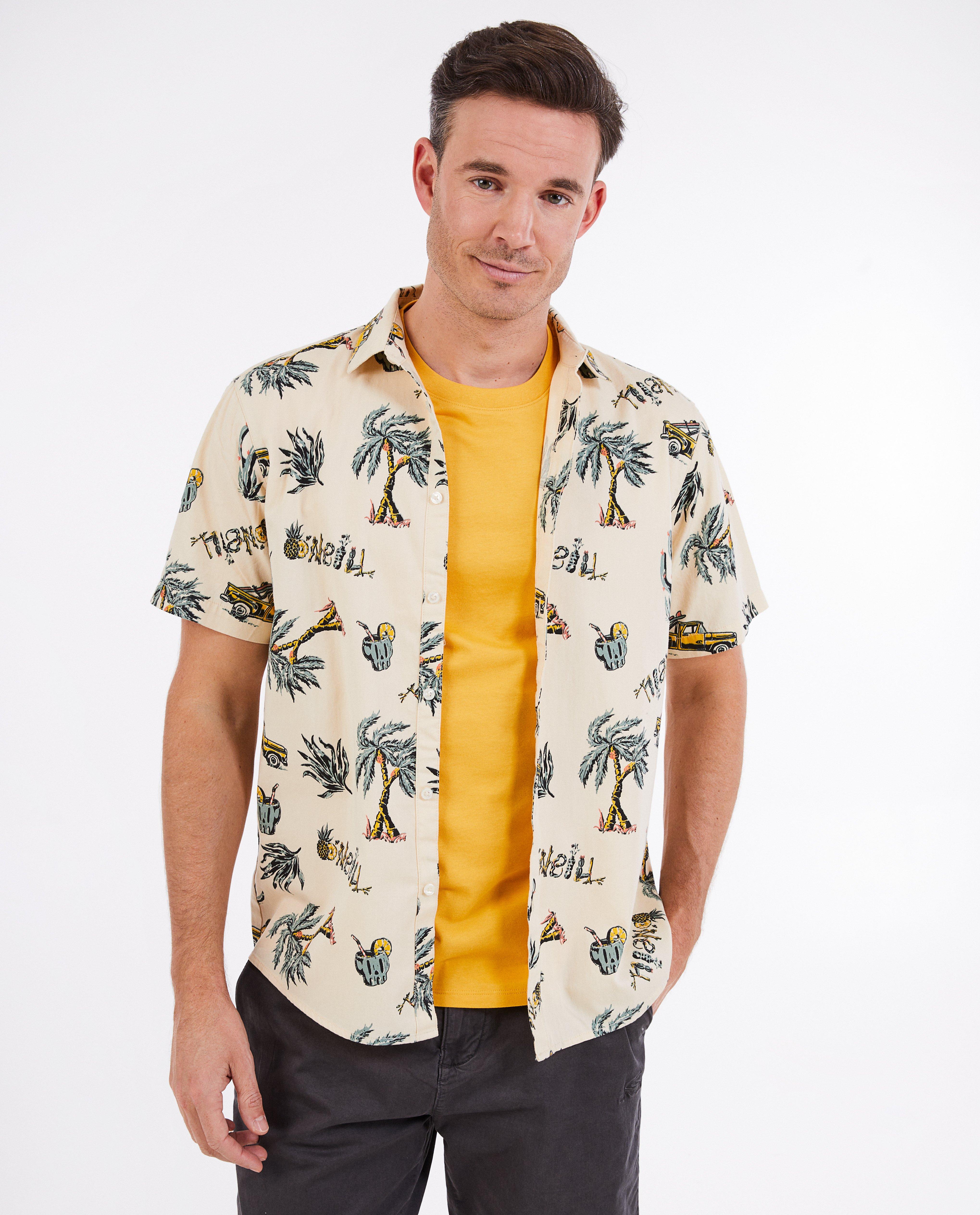 Cămașă O'Neill cu imprimeu tropical bej