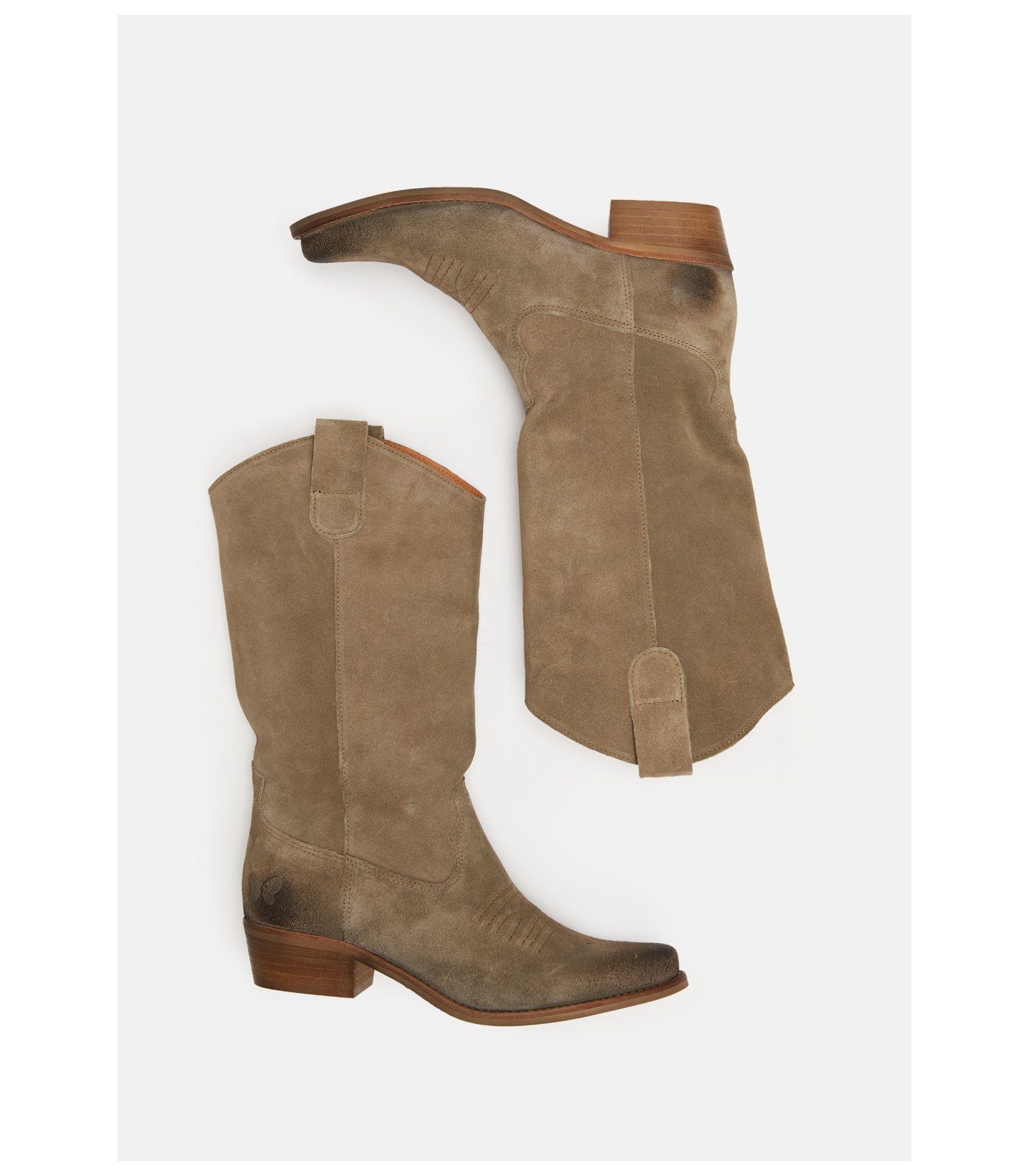 Felmini Stiefelette Leder Cowboy Stiefelette
