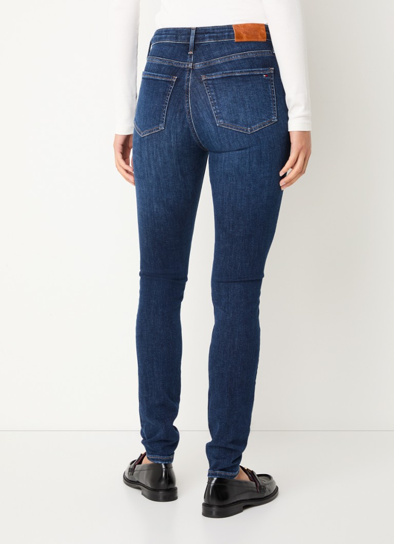 Blugi Tommy Hilfiger cu talie medie, croială slim, într-o nuanță închisă