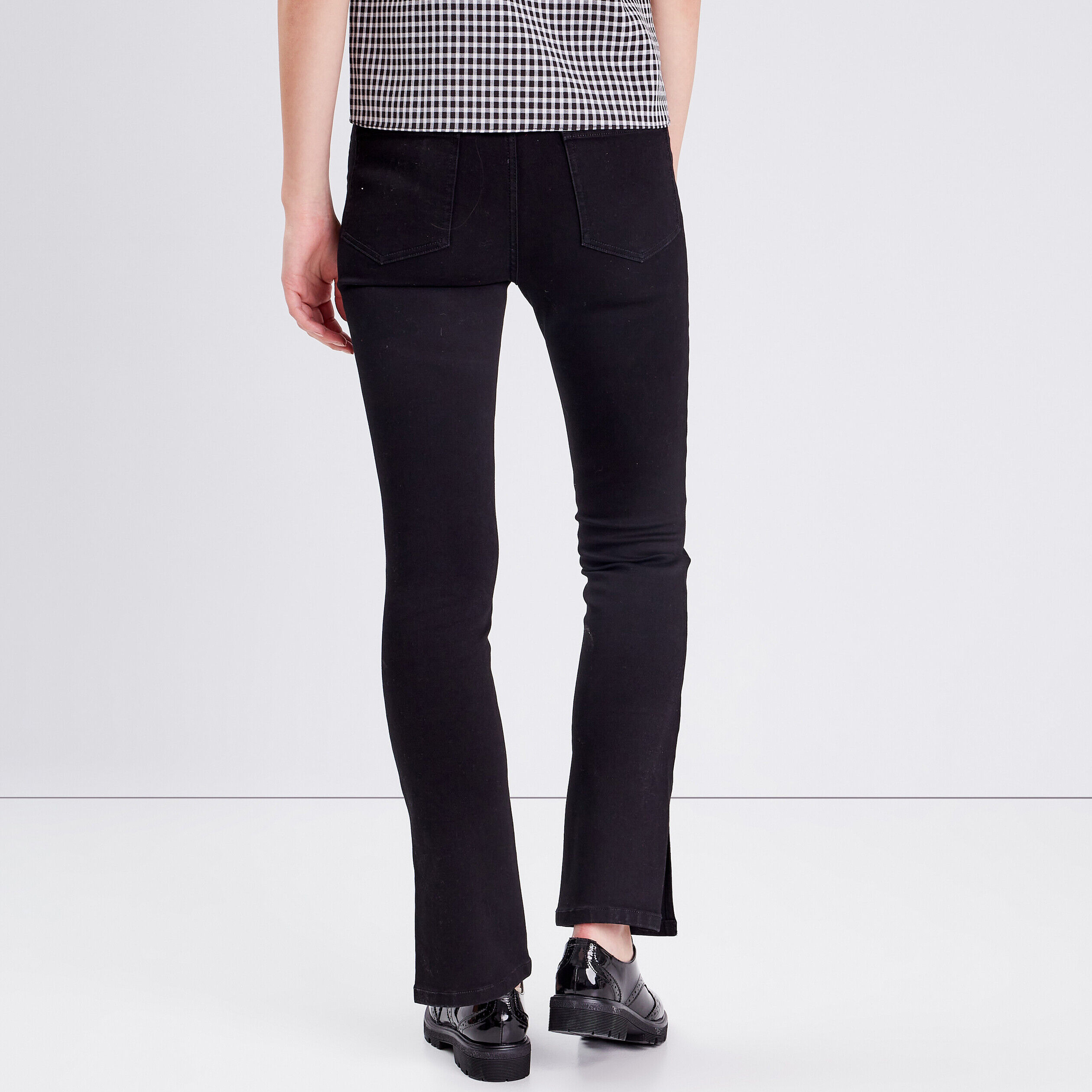 Jeans slim fendu noir femme | Cache Cache