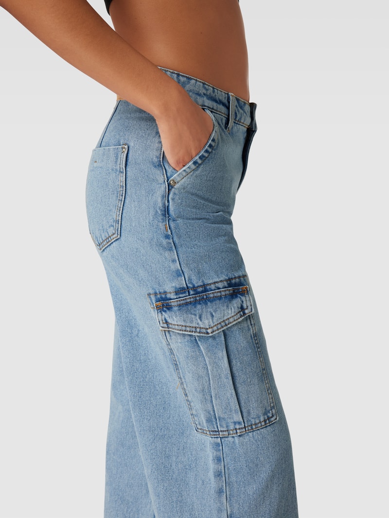 Relaxed Fit Jeans mit Cargotaschen Modell 'HOPE' in dunkelblau