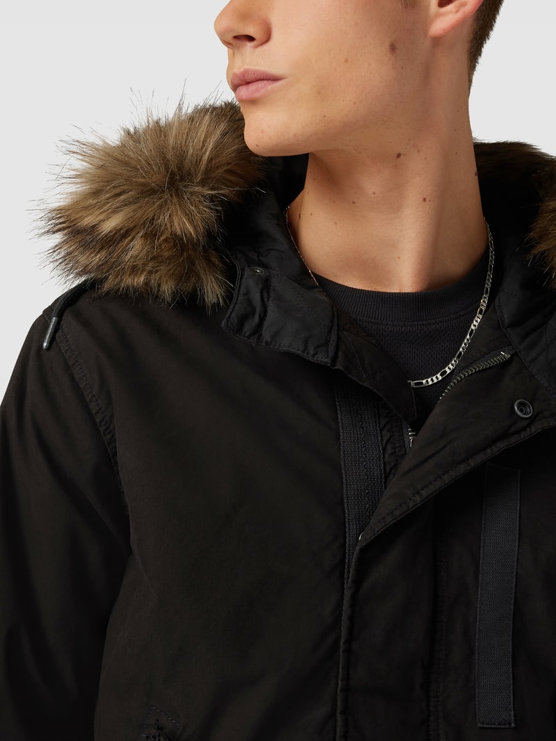 Herren Parka von Superdry in schwarz