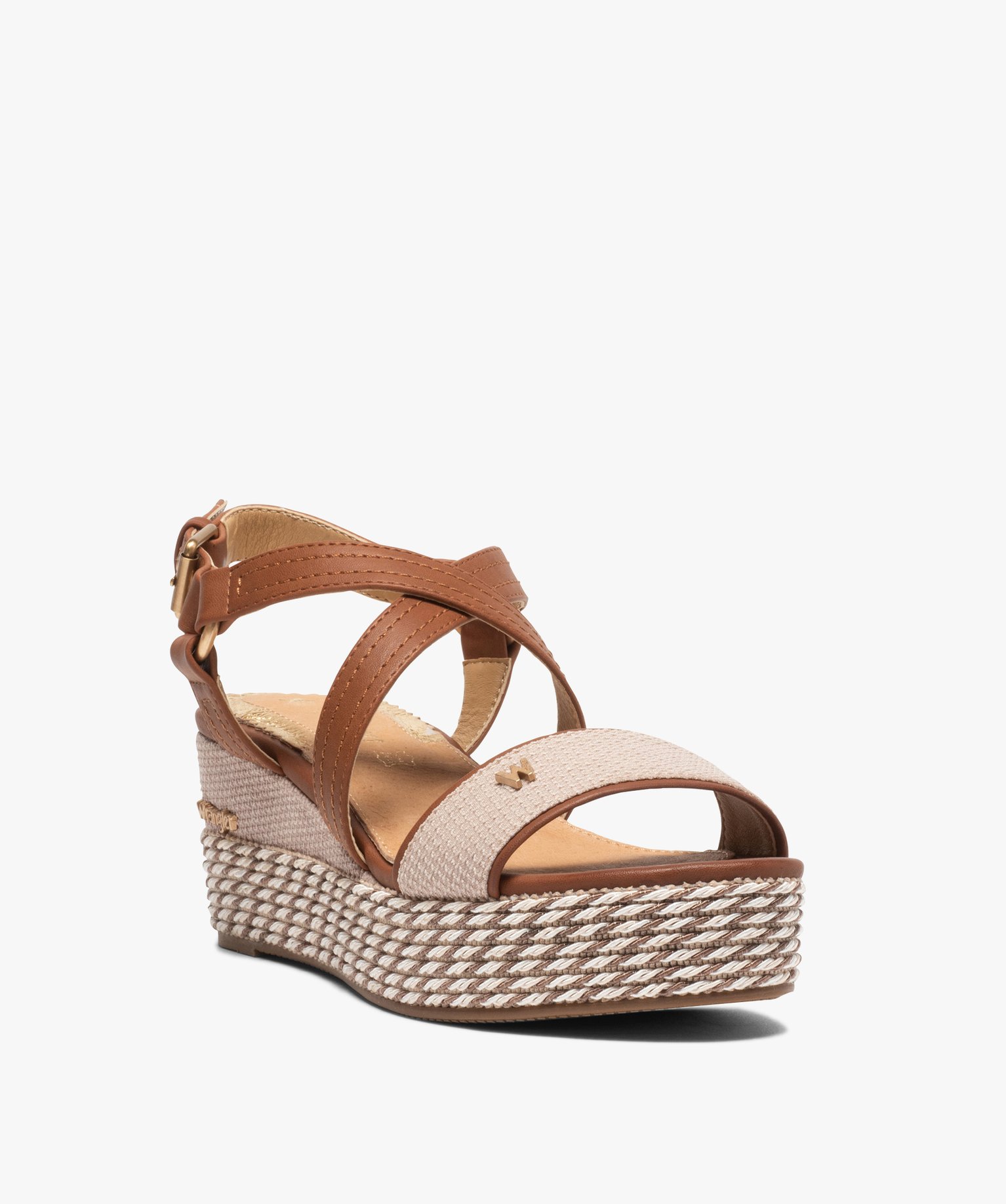 Sandales femme à semelle plateforme et brides croisées | GEMO