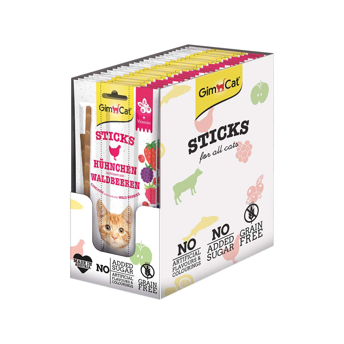 GimCat Superfood DuoSticks mit Hühnchen & Waldbeeren