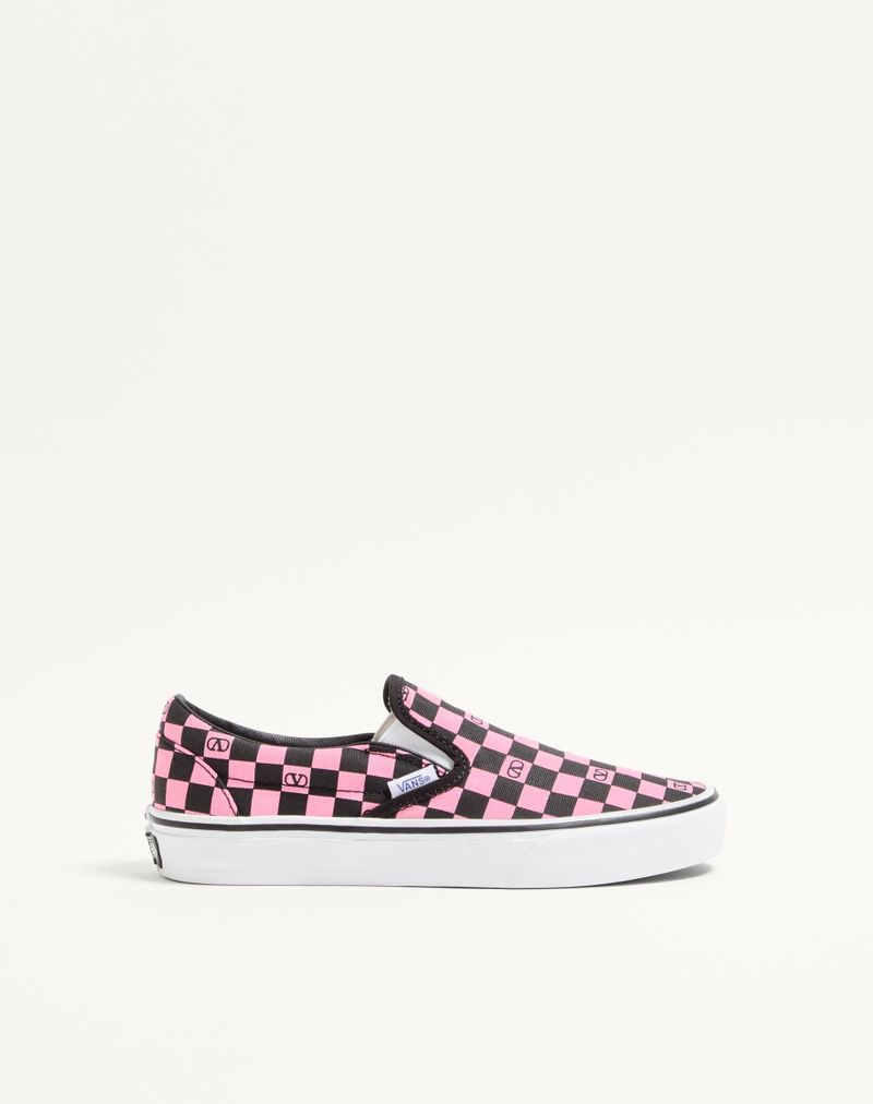 Baskets slip-on Valentino Garavani et Vans en tissu à imprimé damier VLogo