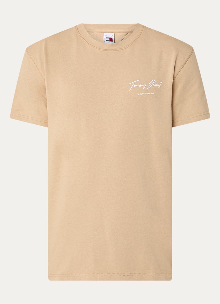 Tricou clasic Tommy Hilfiger cu logo și imprimeu pe spate.