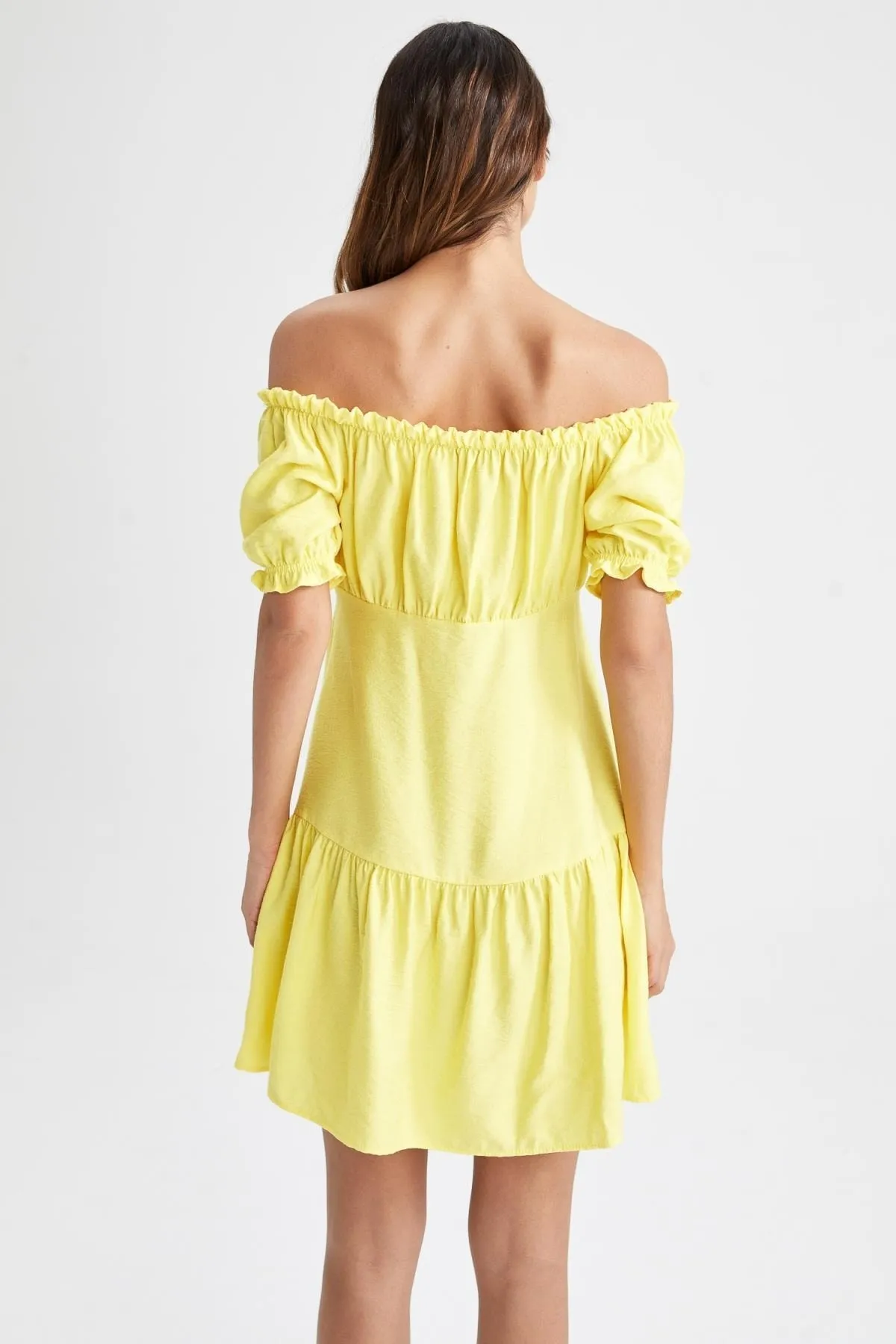 DeFacto  Schulterfreies Minikleid mit kurzen Ärmeln