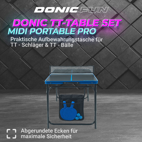 Tischtennisplatten-Set Midi Portable Pro