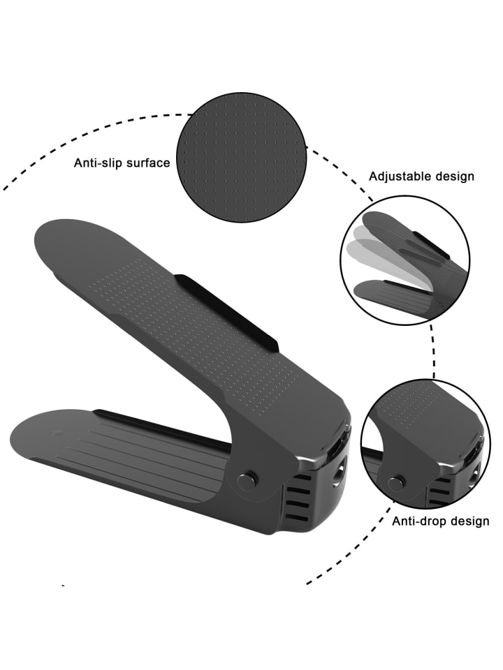 Intirilife 10x Schuhstapler in Schwarz günstig kaufen onesize