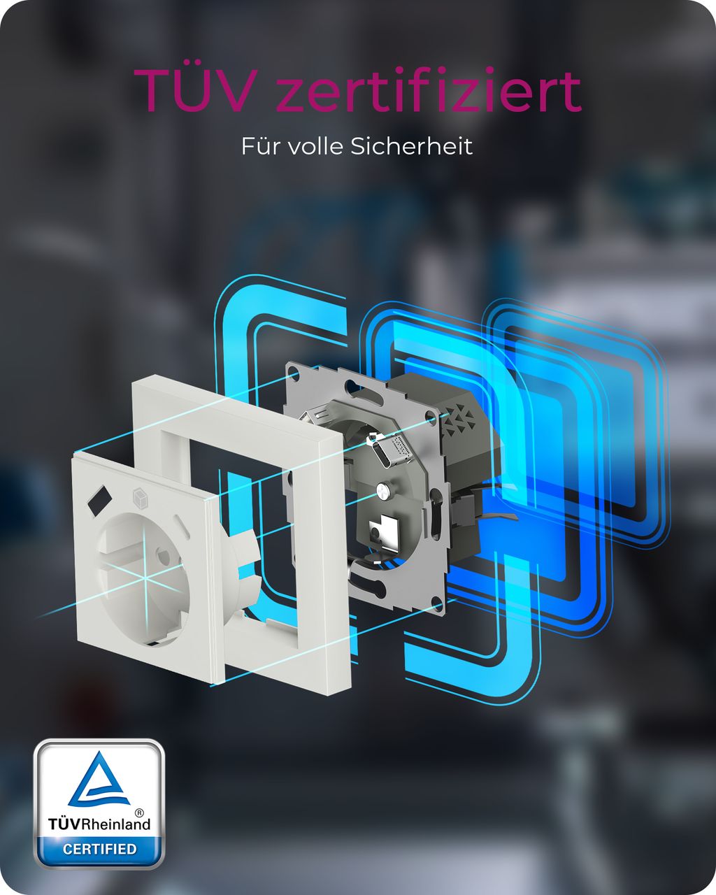 ICY BOX IB-MPS4200W-PD, Unterputz Steckdosenset mit USB PD Ladefunktion