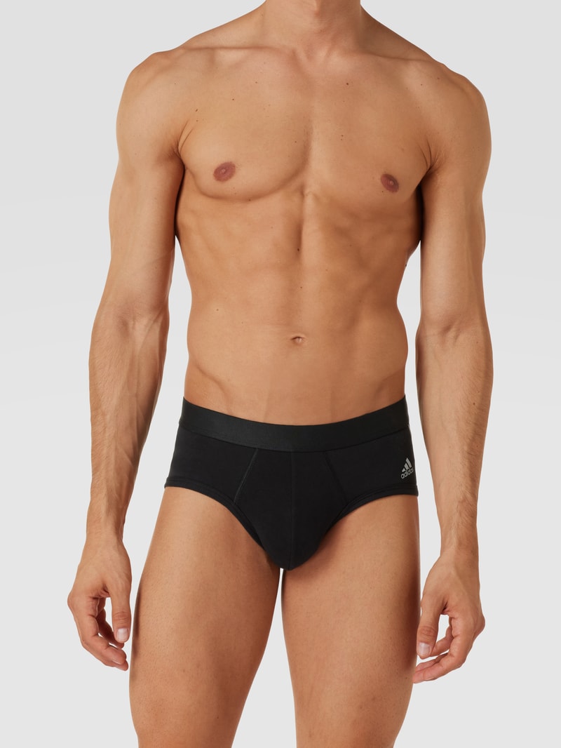 Slip mit kontrastiven Label-Streifen im 3er-Pack in weiß