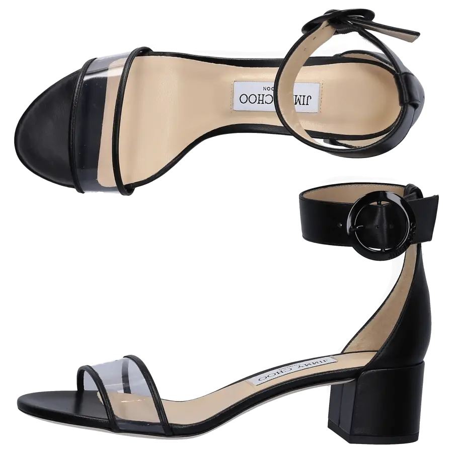 Jimmy Choo - Sandalen JAIME Nappaleder PVC schwarz - schwarz