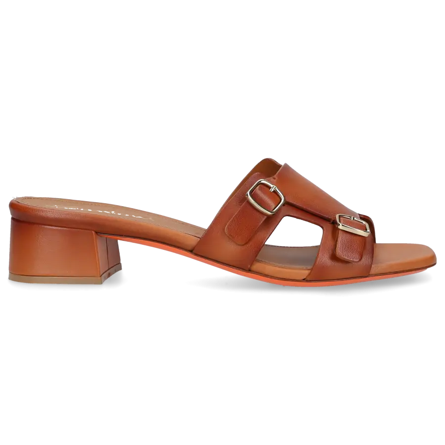 Santoni - Pantoletten DIDI Kalbsleder - beige