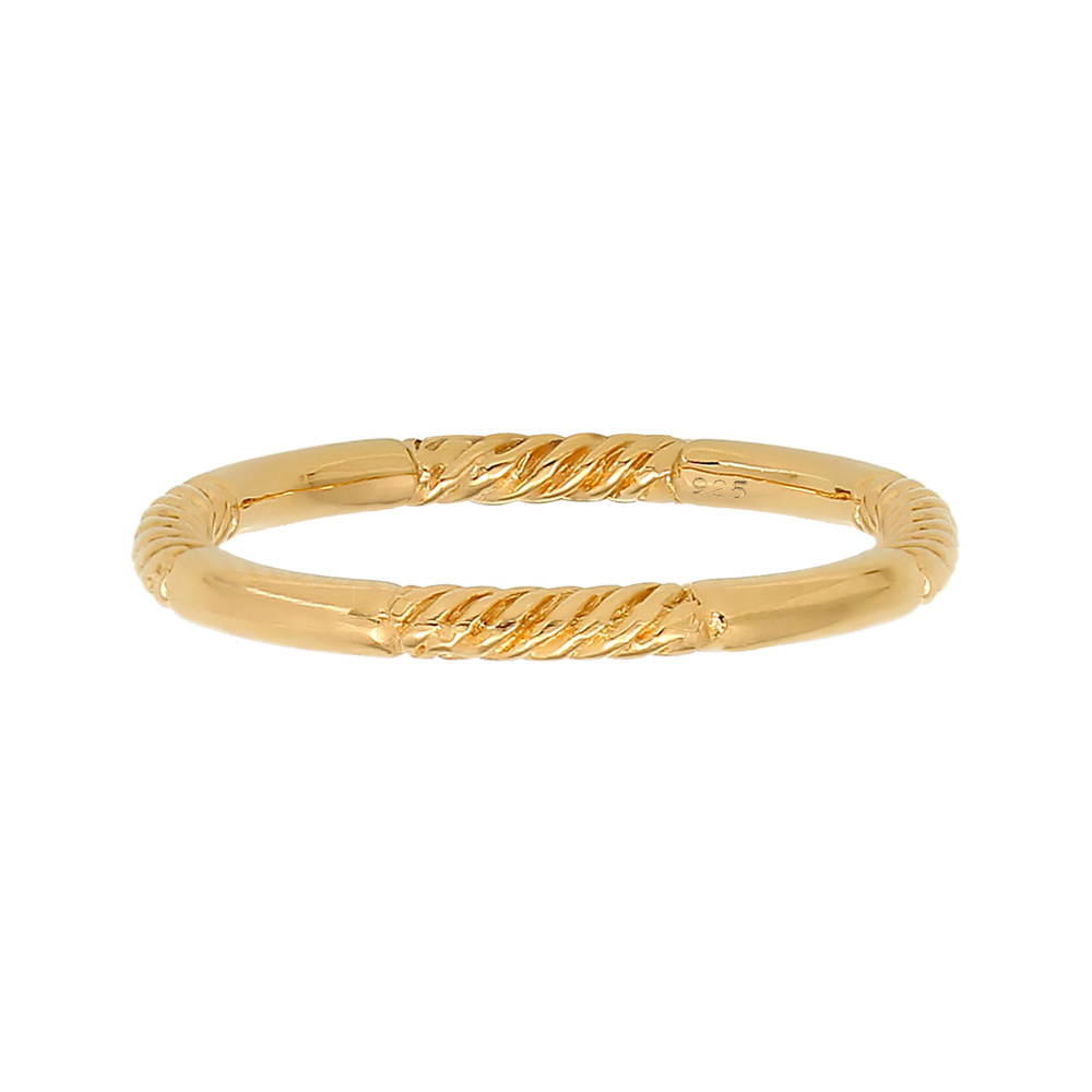 Elli Elli Bague Empilage Basic Tourné Minimale Femme - (925/1000) Argent Bague