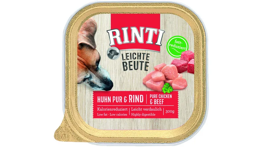RINTI Hundenassfutter Leichte Beute Huhn & Rind 300 g