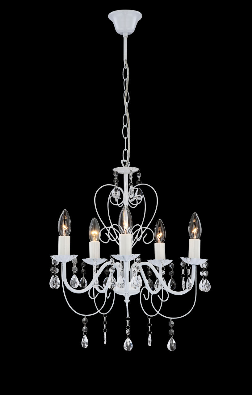 Globo Lighting - PINJA - Luster Metall weiß, 5x E14