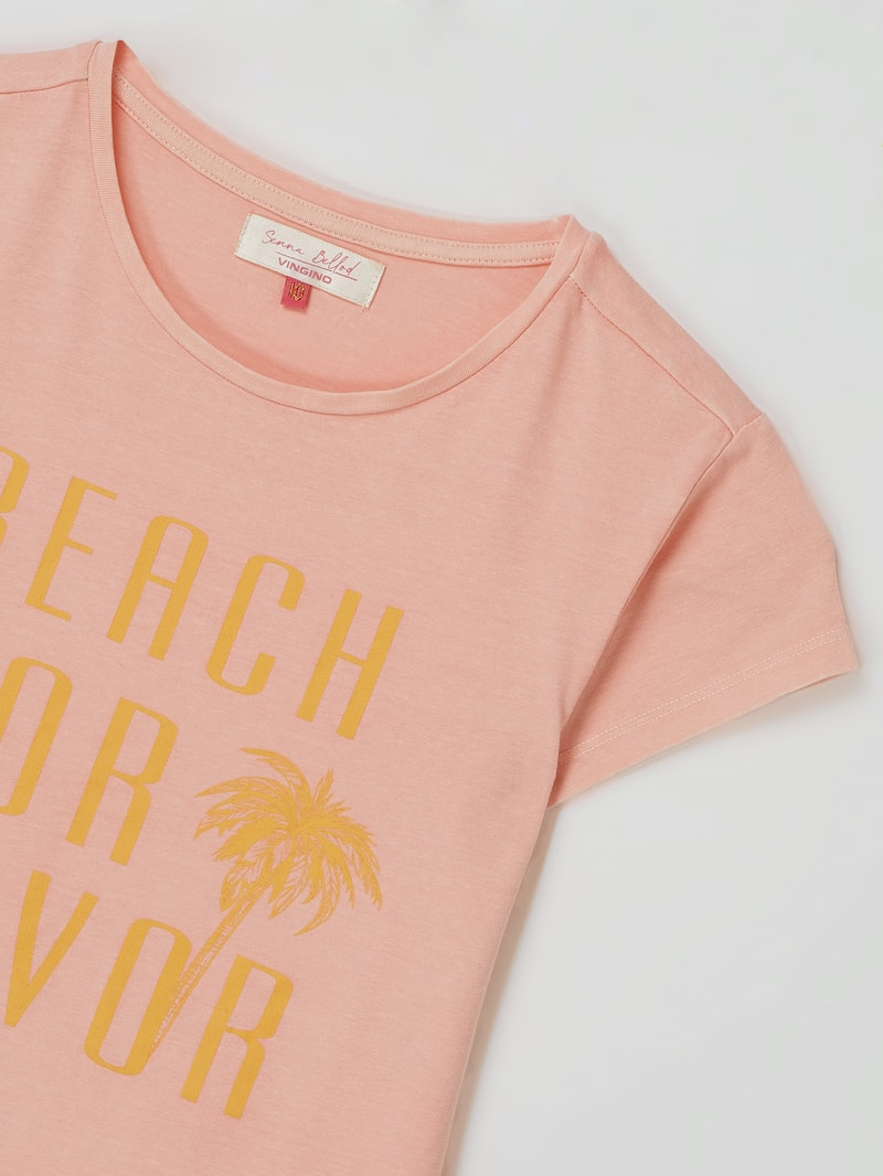 T-Shirt mit Stretch-Anteil Modell 'Harline' in altrosa
