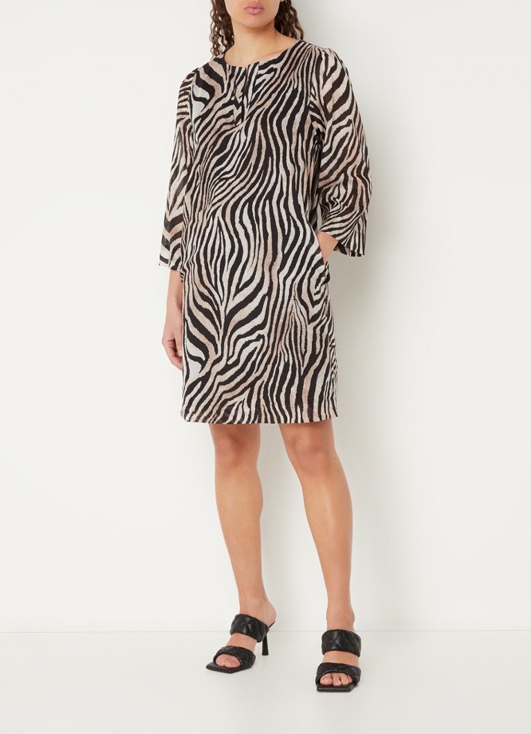 Vestido túnica con estampado de cebra de Cinque Ciethno