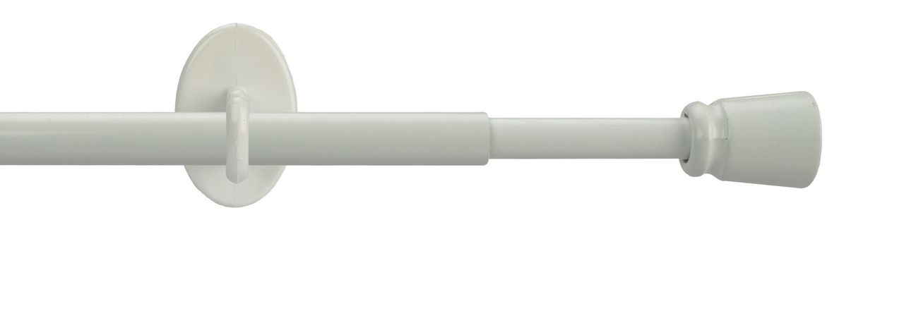Bella Casa Bistrostange, Scheibengardinenstange Concav 8 mm Ø, weiß, ausziehbar 80-140 cm