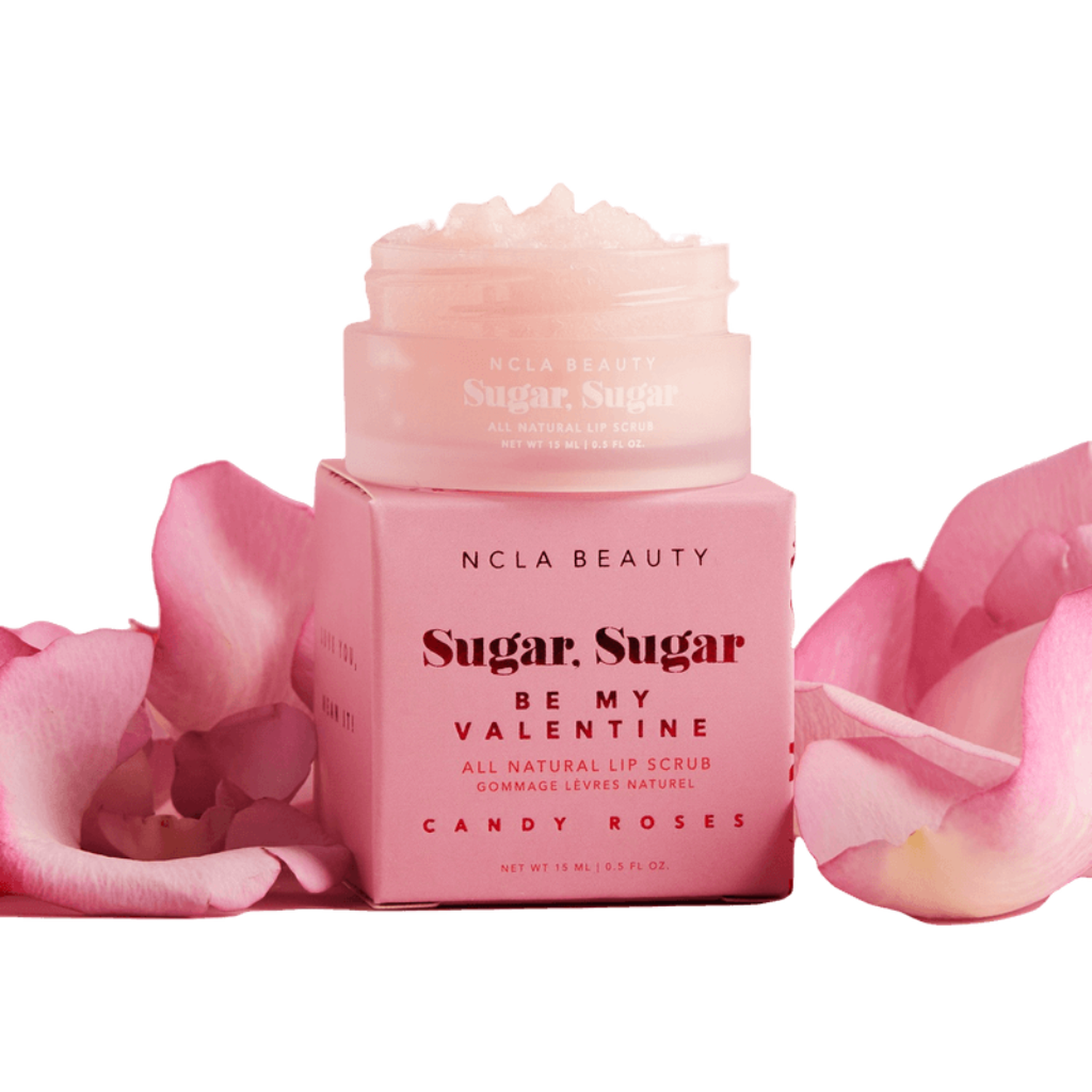 NCLA Beauty Sugar Sugar Candy Roses (Valentines Day) Exfoliant lèvres