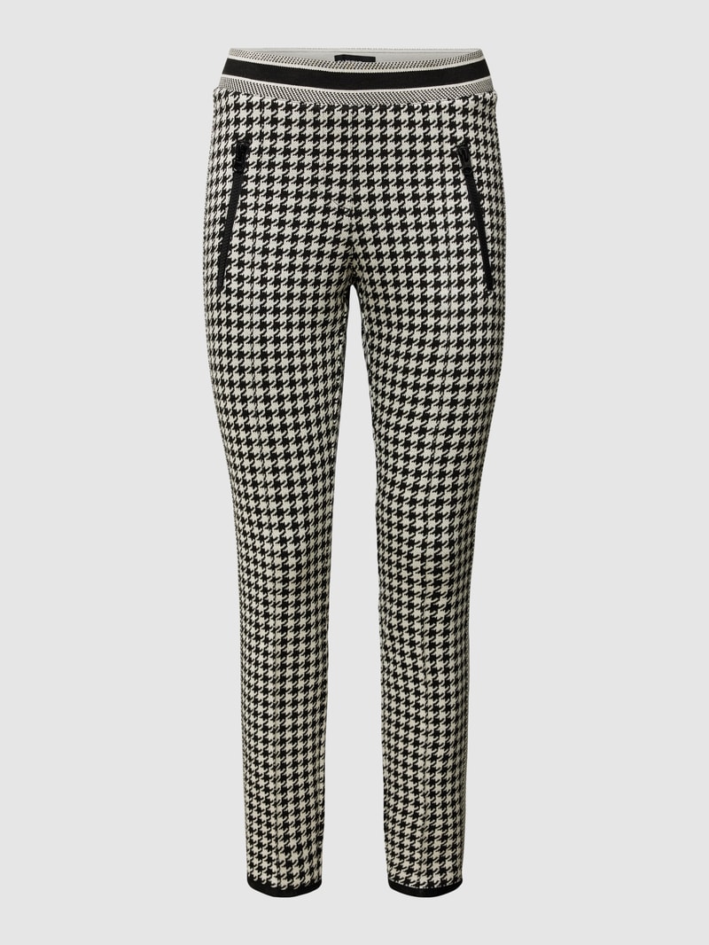 Hose mit Allover-Muster Modell 'Ranee' in schwarz